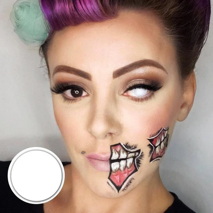 White Out Halloween Color Contact Lenses