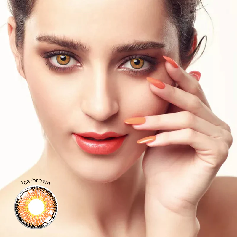 Ice Snow Brown Color Contact Lenses