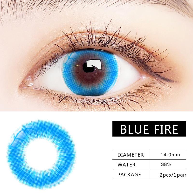 Blue Fire Cosplay Contact Lenses【PRESCRIPTION】