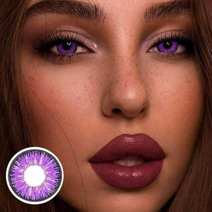 Vika Tricolor Purple Color Contact Lenses