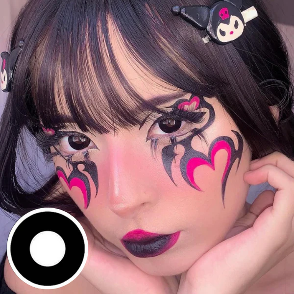 Black Block Halloween Color Contact Lenses