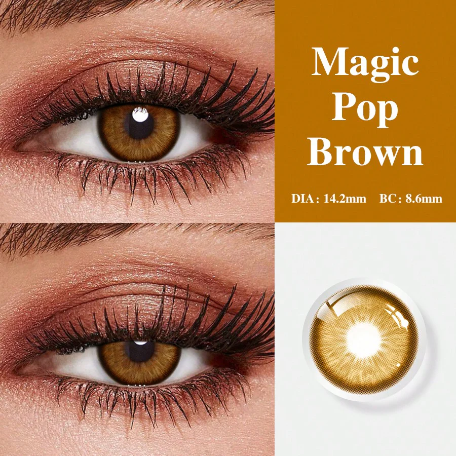 1 Pair Magic Pop Cosmetic Contact Lens Purple Disposable Eye Makeup 14.2mm Natural Lenses