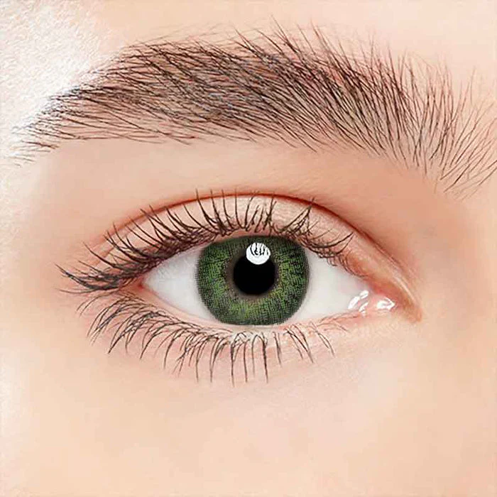 1-Day 10Pcs Three Tone Green Color Contact Lenses【Prescription】