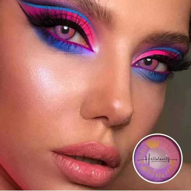Anime Purple Crazy Contact Lenses