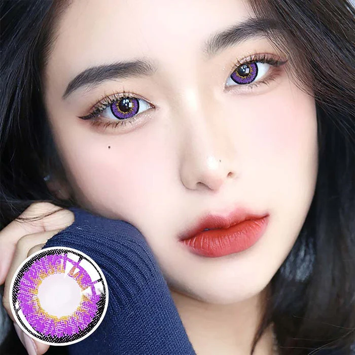 【NEW】Ice Snow Purple Daily Disposable 10Pcs Color Contact Lenses