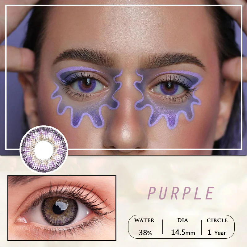 Angel Ice Purple Color Contact Lenses【Prescription】