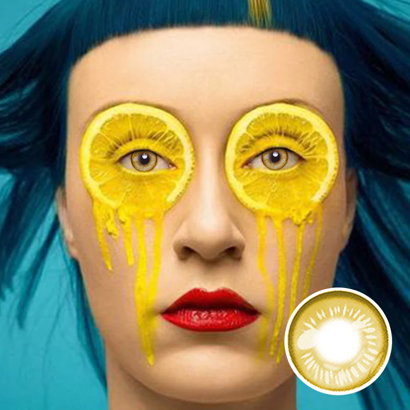 Anime Yellow Crazy Contact Lenses