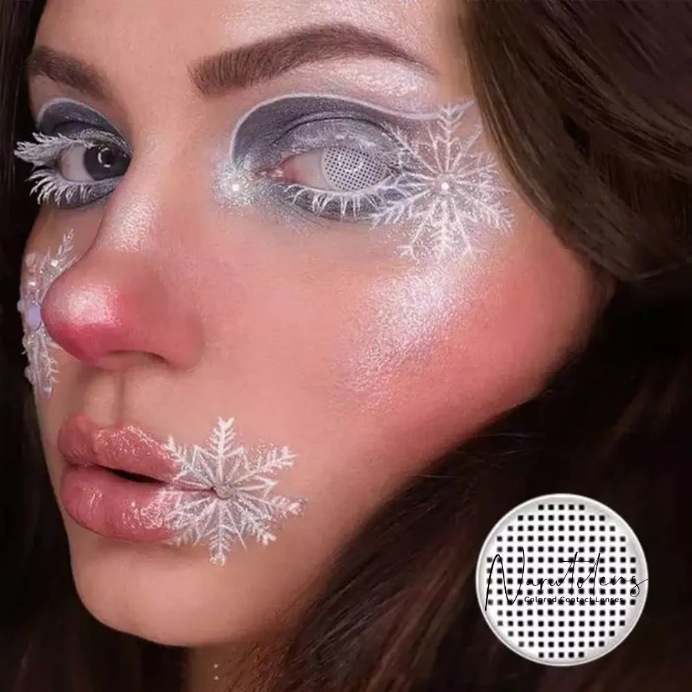 White Mesh Halloween Color Contact Lenses