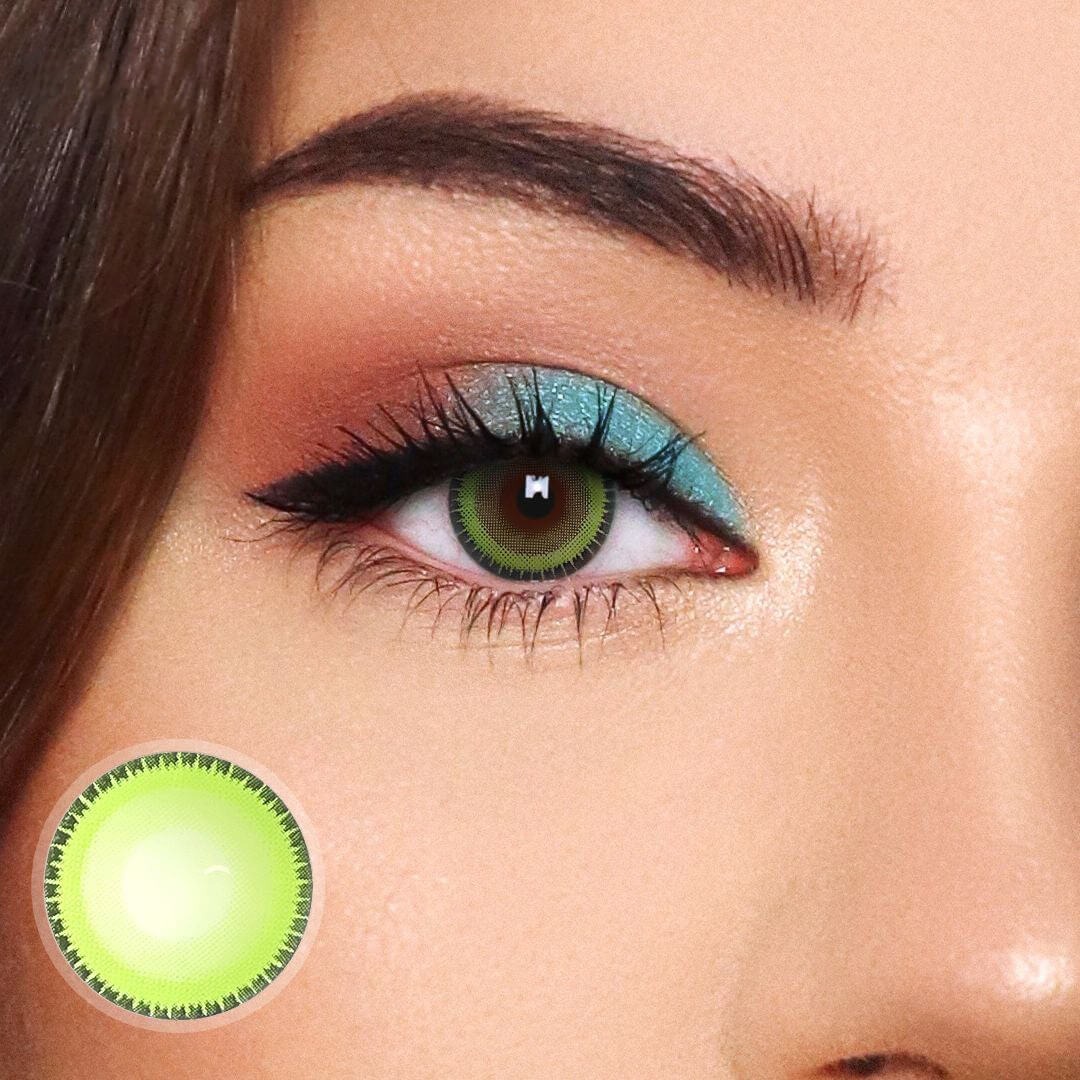 【NEW】Yummy Green Daily Disposable 10Pcs Color Contact Lenses