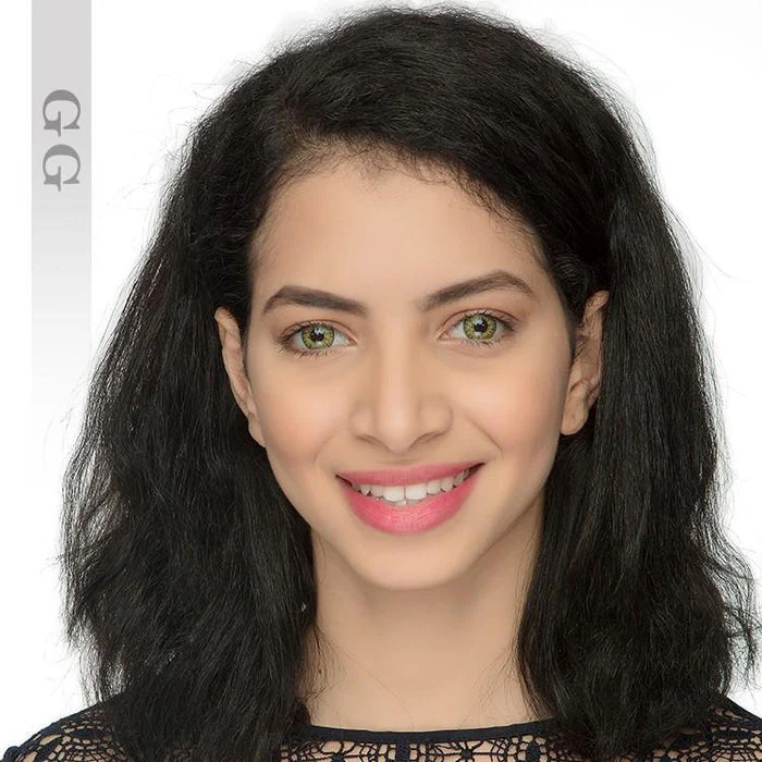 Three Tone Gemstone Green Color Contact Lenses