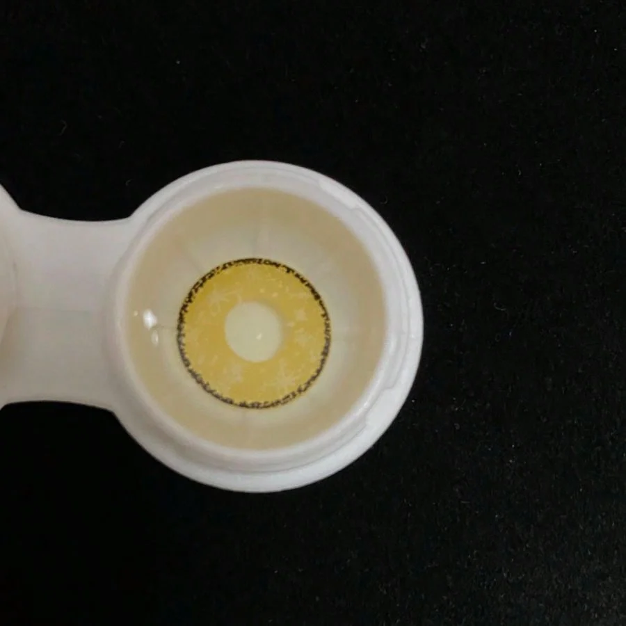 1pair/2Pcs Midsummer Estrellas Yellow Contact Lenses Colored Cosmetic Beauty Contact Lens For Dark Eye Lens 14.2mm