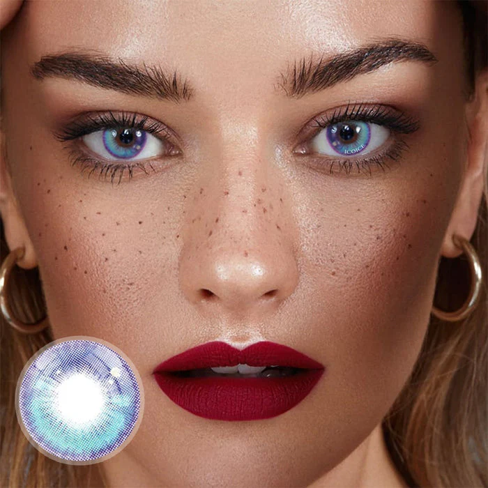 【HOT】Girl Tears Blue Color Contact Lenses