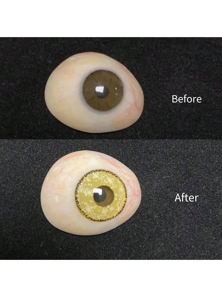 1Pairs/2Pces Midsummer Estrellas Yellow Contact Lenses Colored Cosmetic Beauty Contact Lens For Dark Eye Lens 14.2mm