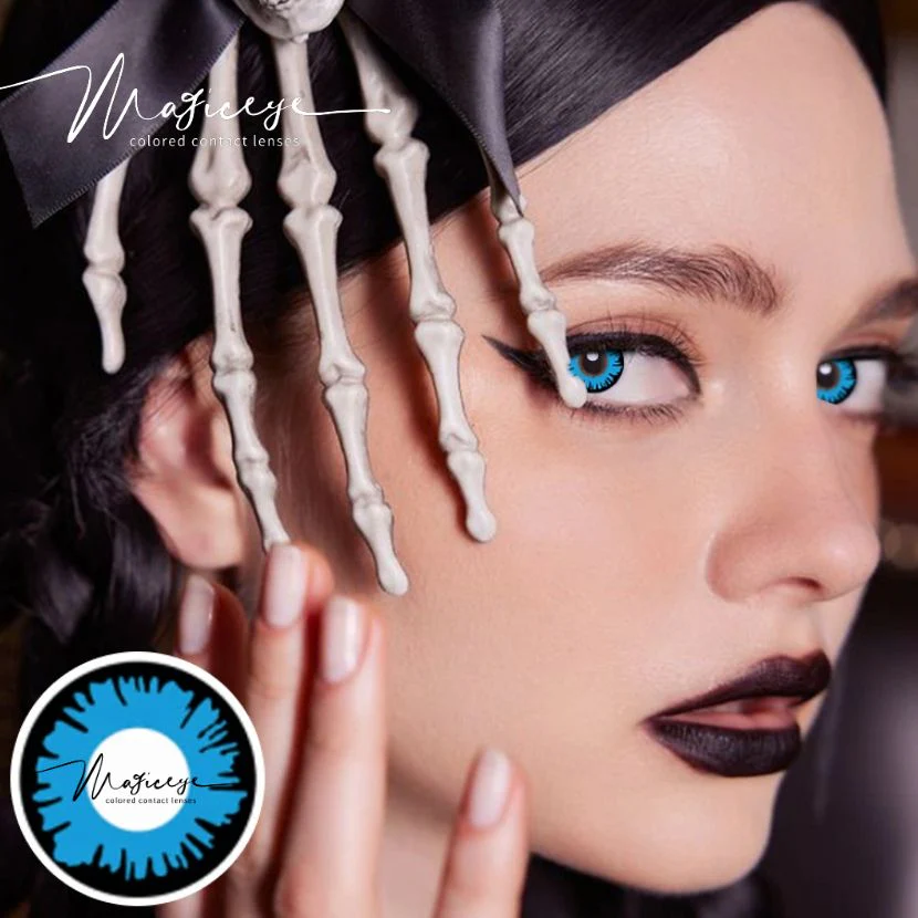 Blue Werewolf Halloween k23 Blue Crazy Contact Lenses