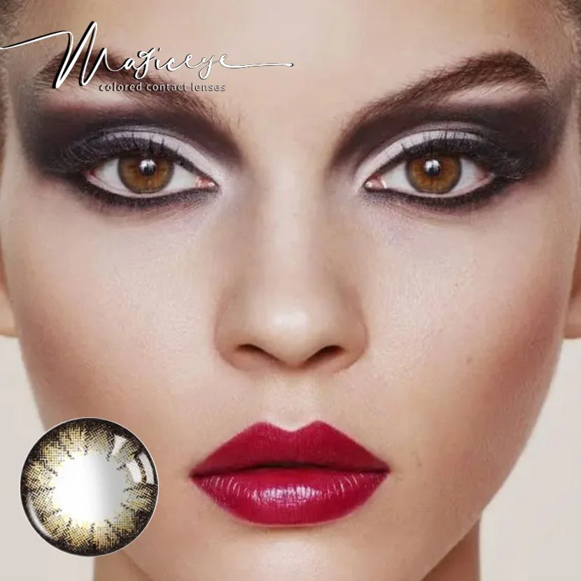 Water Drop Brown Color Contact Lenses