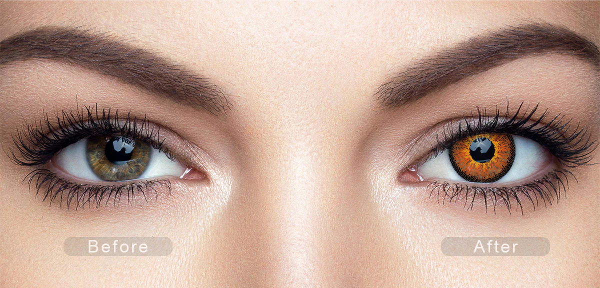 Ice Snow Brown Color Contact Lenses