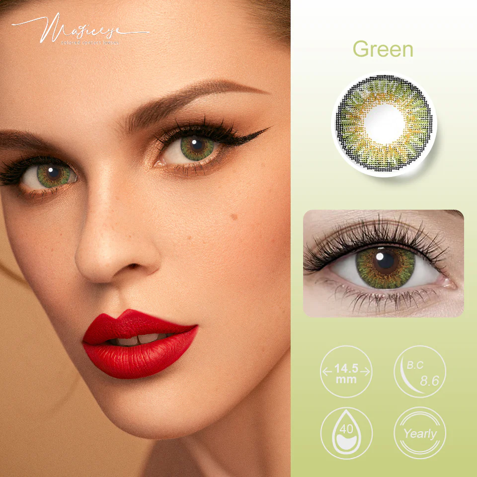 【2023 NEW】Three Tone Green Colored contact lenses