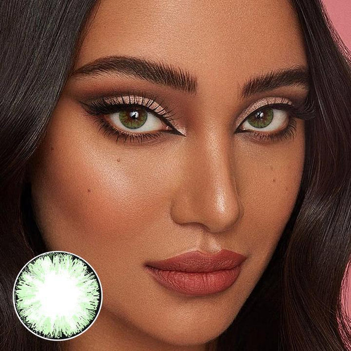 Glitter(Big Eye) Green Color Contact Lenses