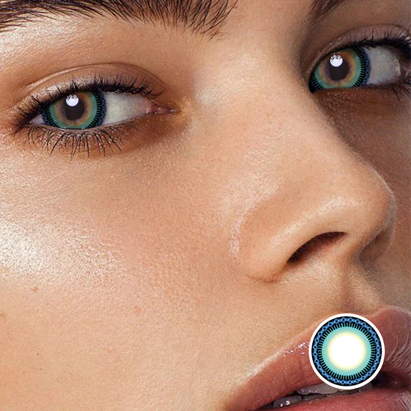 Ferris Wheel Blue Color Contact Lenses