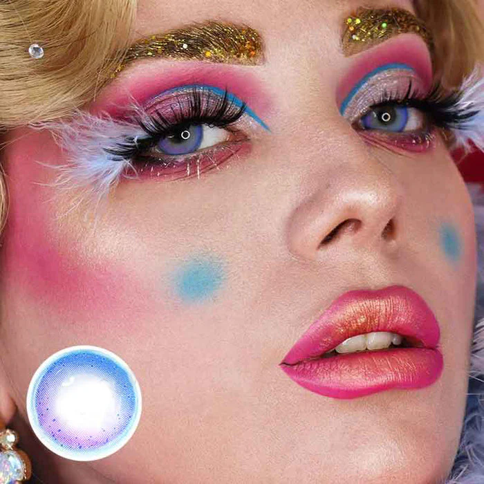 Rainbow Blue Color Contact Lenses Prescription