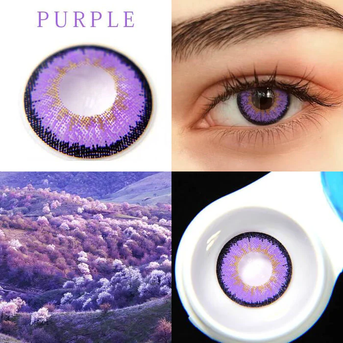 【NEW】Ice Snow Purple Daily Disposable 10Pcs Color Contact Lenses