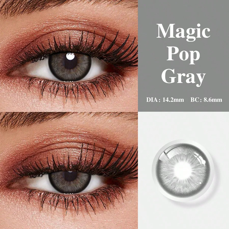1 Pair Magic Pop Cosmetic Contact Lens Purple Disposable Eye Makeup 14.2mm Natural Lenses