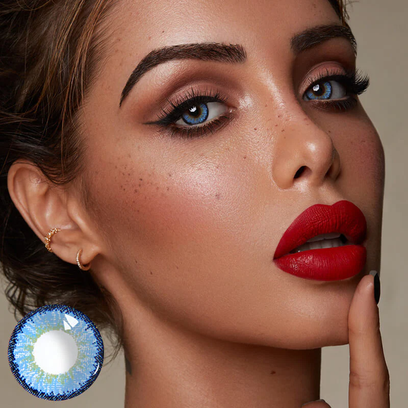 【NEW】Ice Snow Blue Daily Disposable 10Pcs Color Contact Lenses