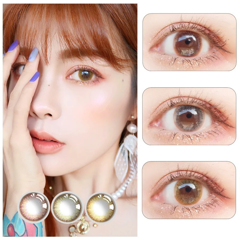 Mermaid Gold Brown Prescription Colored Contact Lenses