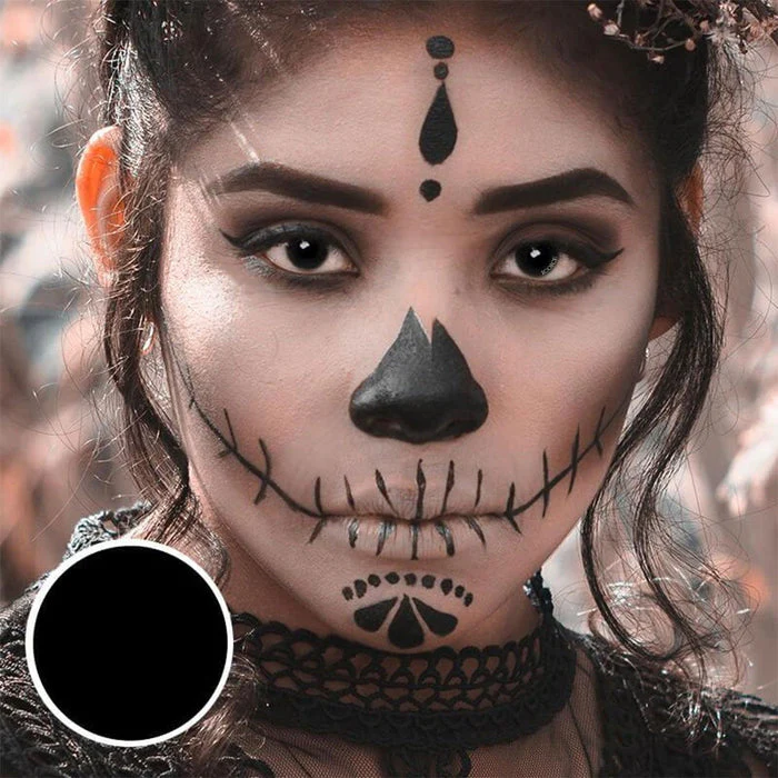 All Black Halloween Color Contact Lenses