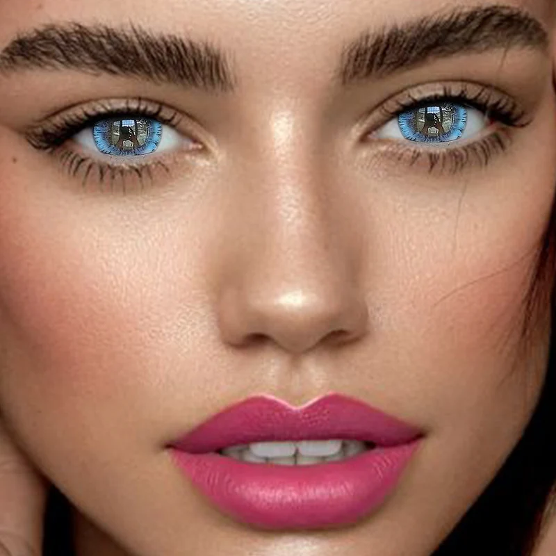 1-Day 10Pcs Big Girl Eye Blue Daily Disposable 10Pcs Color Contact Lenses【PRESCRIPTION】
