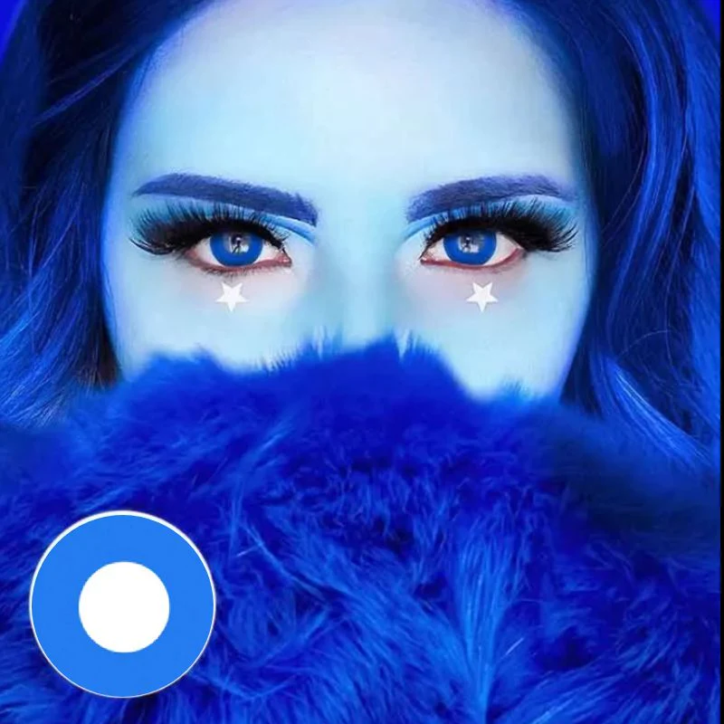 【NEW】Blue Block Cosplay Contact Lenses