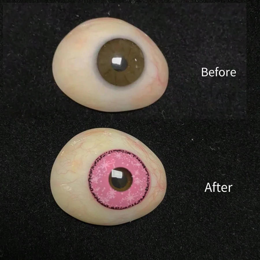 1pair/2Pcs Midsummer Coral Pink Contact Lenses Colored Cosmetic Beauty Contact Lens For Dark Eye Lens 14.2mm