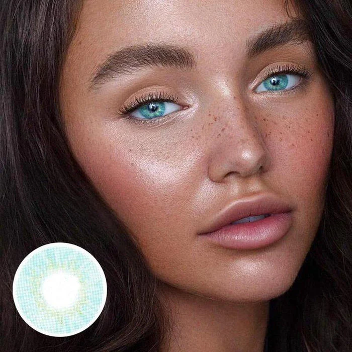 1-Day 10Pcs Cherry Nattier Blue Color Contact Lenses