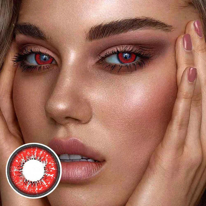 Vika Tricolor Red Color Contact Lenses