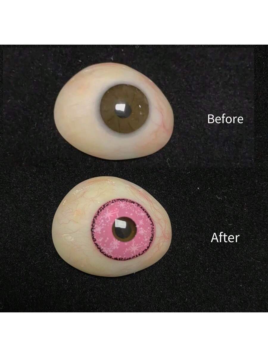 1Pairs/2Pces Midsummer Coral Pink Contact Lenses Colored Cosmetic Beauty Contact Lens For Dark Eye Lens 14.2mm