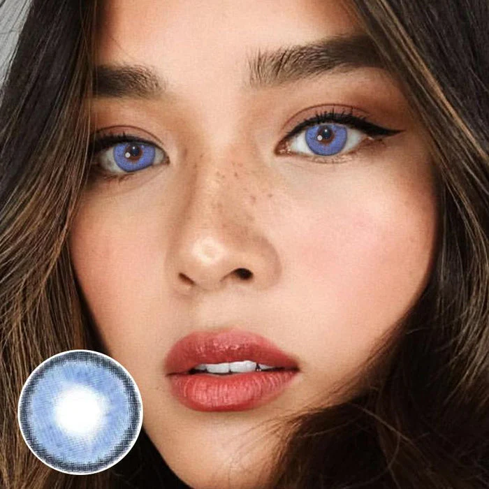 1-Day 10Pcs Sorayama Blue Color Contact Lenses