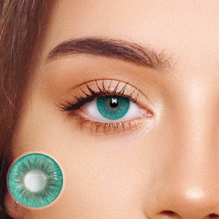 1-Day 10Pcs Glacier Green Daily Disposable 10Pcs Color Contact Lenses