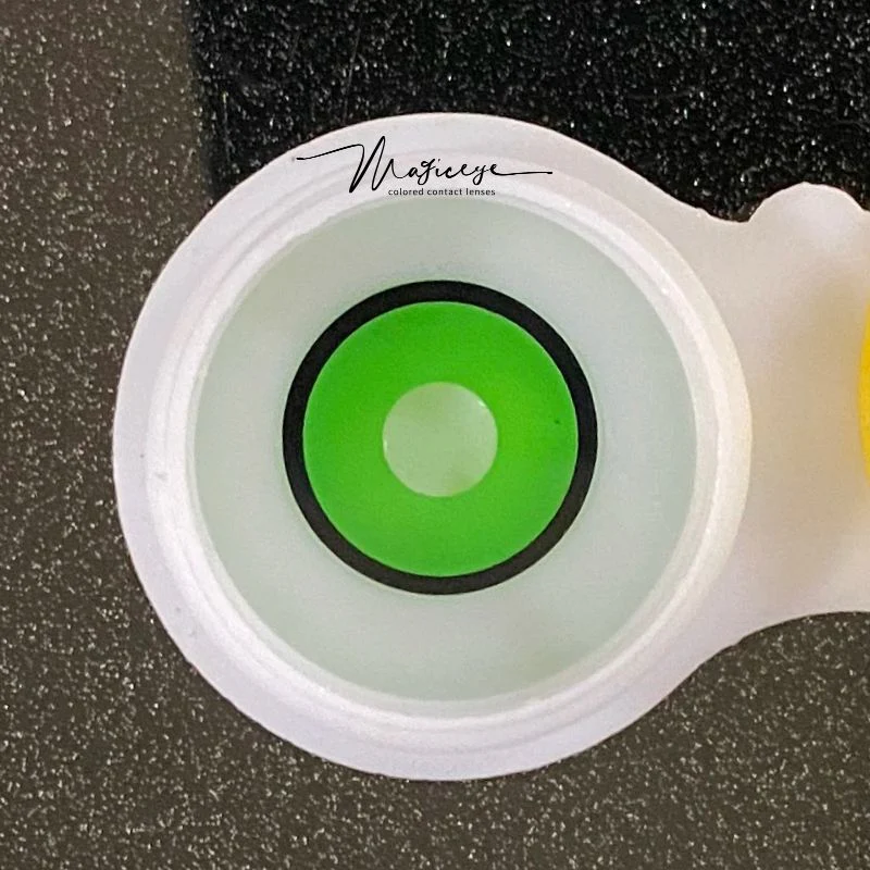 Black Green Block Crazy Contact Lenses