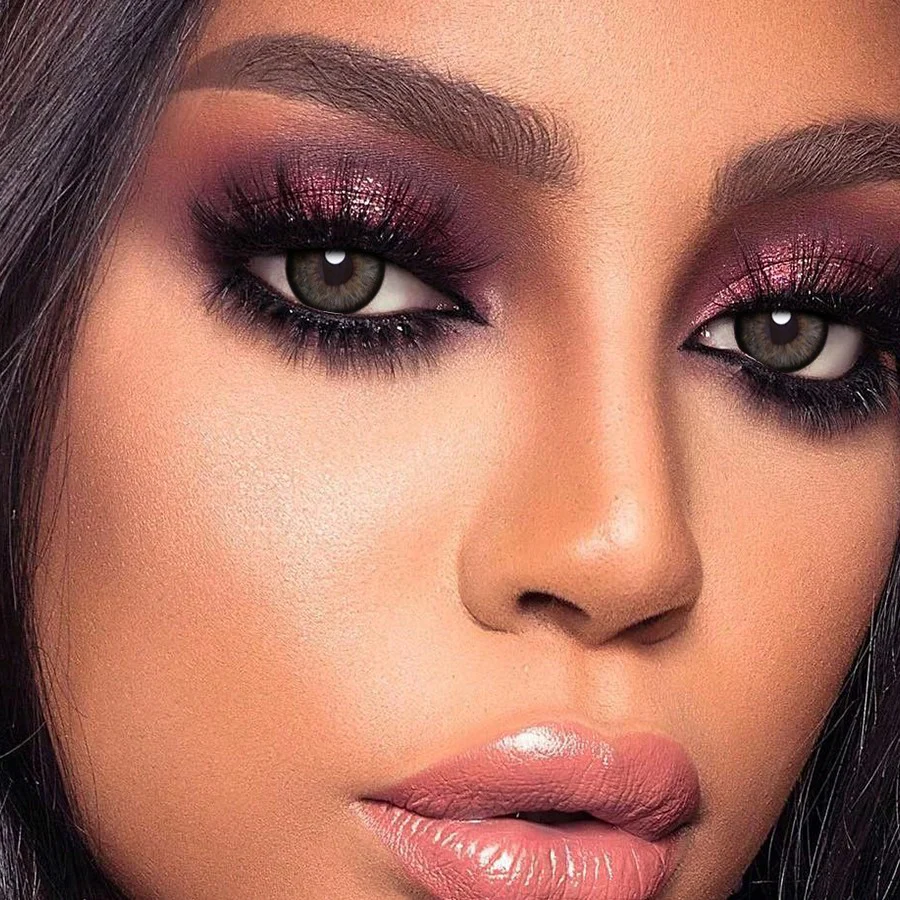 1 Pair Magic Pop Cosmetic Contact Lens Purple Disposable Eye Makeup 14.2mm Natural Lenses