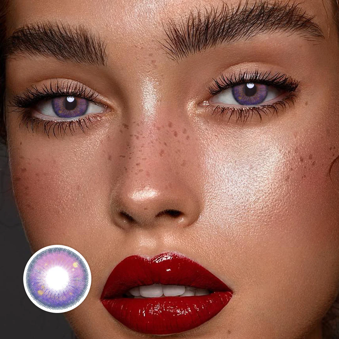 Girl Tears Purple Color Contact Lenses