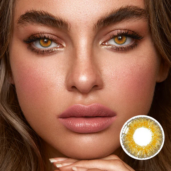 Three Tone Hazel Color Contact Lenses【Prescription】