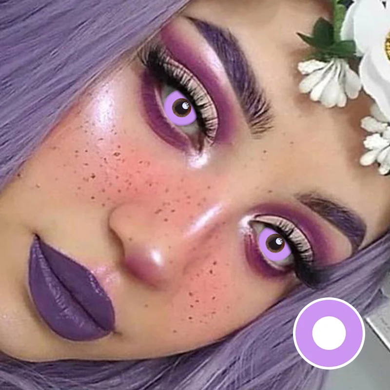 Purple Block Cosplay Color Contact Lenses
