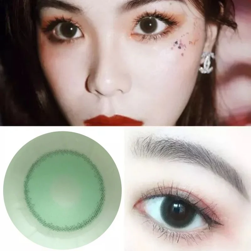 Rainbow Bassia Green Color Contact Lenses
