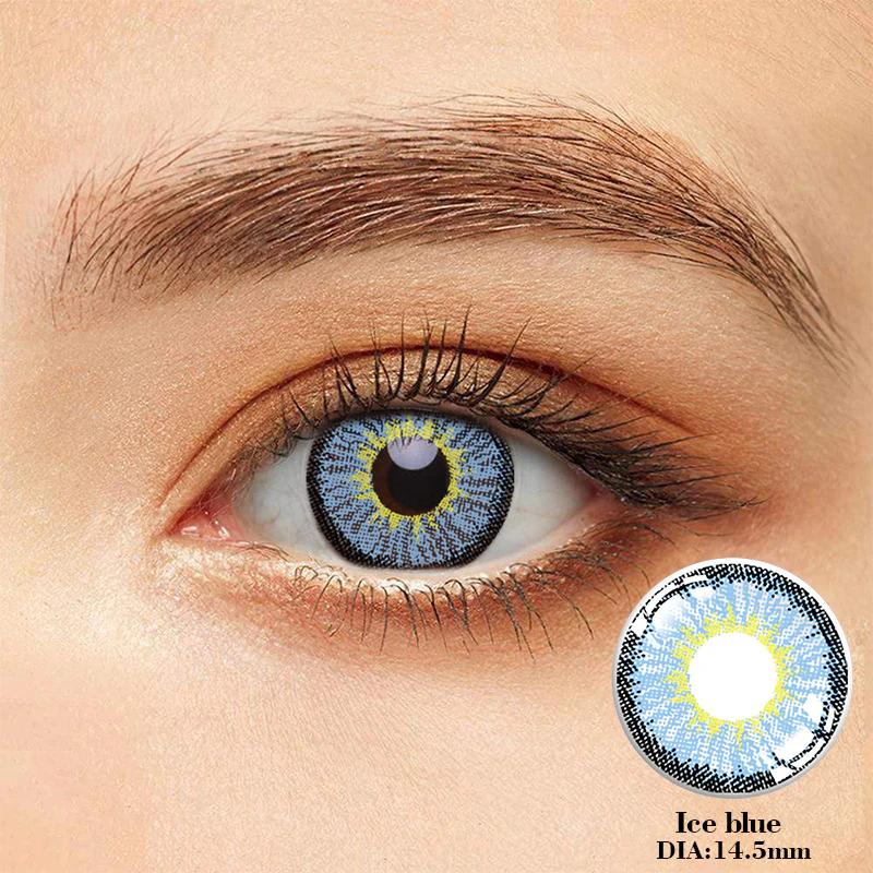 【NEW】Ice Snow Blue Daily Disposable 10Pcs Color Contact Lenses
