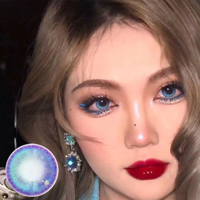 【HOT】Girl Tears Blue Color Contact Lenses
