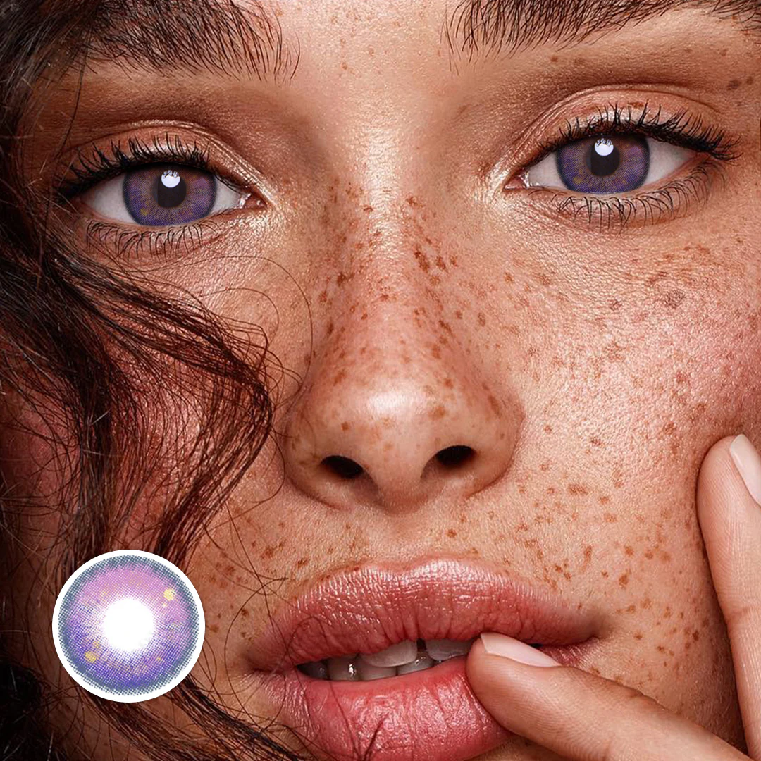 Girl Tears Purple Color Contact Lenses