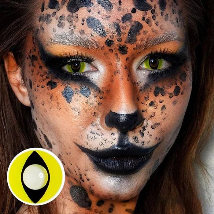 Yellow Cat Eye Halloween Color Contact Lenses
