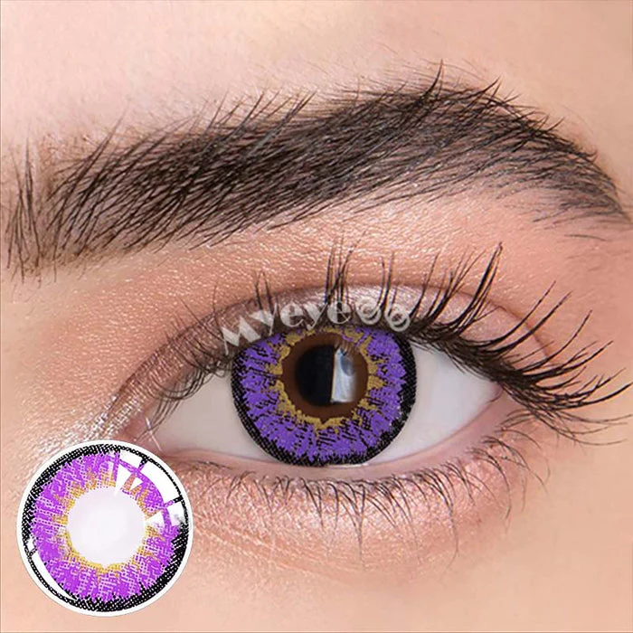 【NEW】Ice Snow Purple Daily Disposable 10Pcs Color Contact Lenses