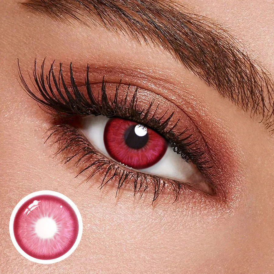 1 Pair Magic Pop Cosmetic Contact Lens Purple Disposable Eye Makeup 14.2mm Natural Lenses