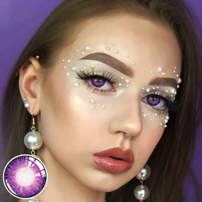 Vika Tricolor Purple Color Contact Lenses
